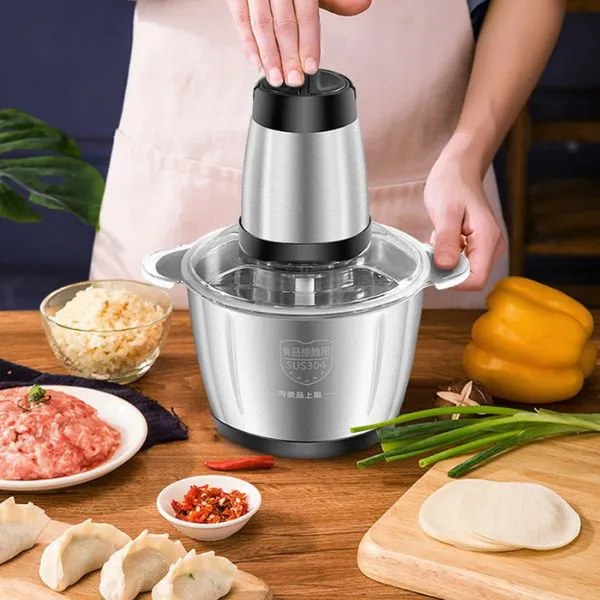 Multifunkční nerezový kuchyňský mixér na maso a zeleninu 2l 250W
